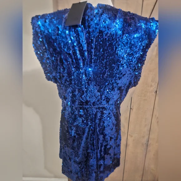 NBD Devin Sequin Mini Dress in Bright Cerulean. Size Medium. NWT NBD Devin Sequin Mini Dress in Bright Cerulean. Size Medium. NWT